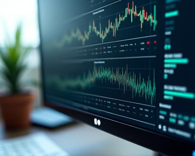Precision trading tool dashboard with risk charts