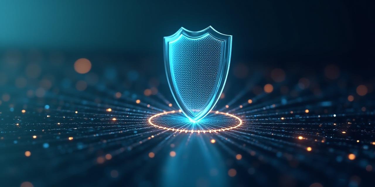 Abstract financial data visualization representing risk and protection